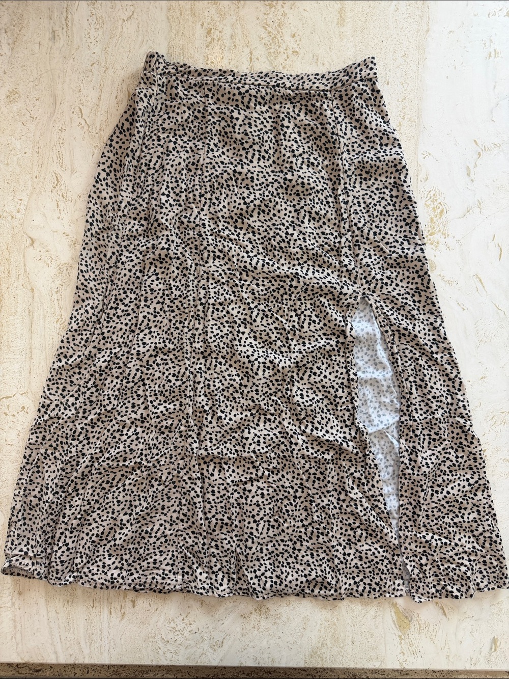 American Eagle Leopard Midi Skirt Slit Size X-Small